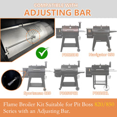 Pawsible flame broiler close-up showing heavy-duty steel for durability