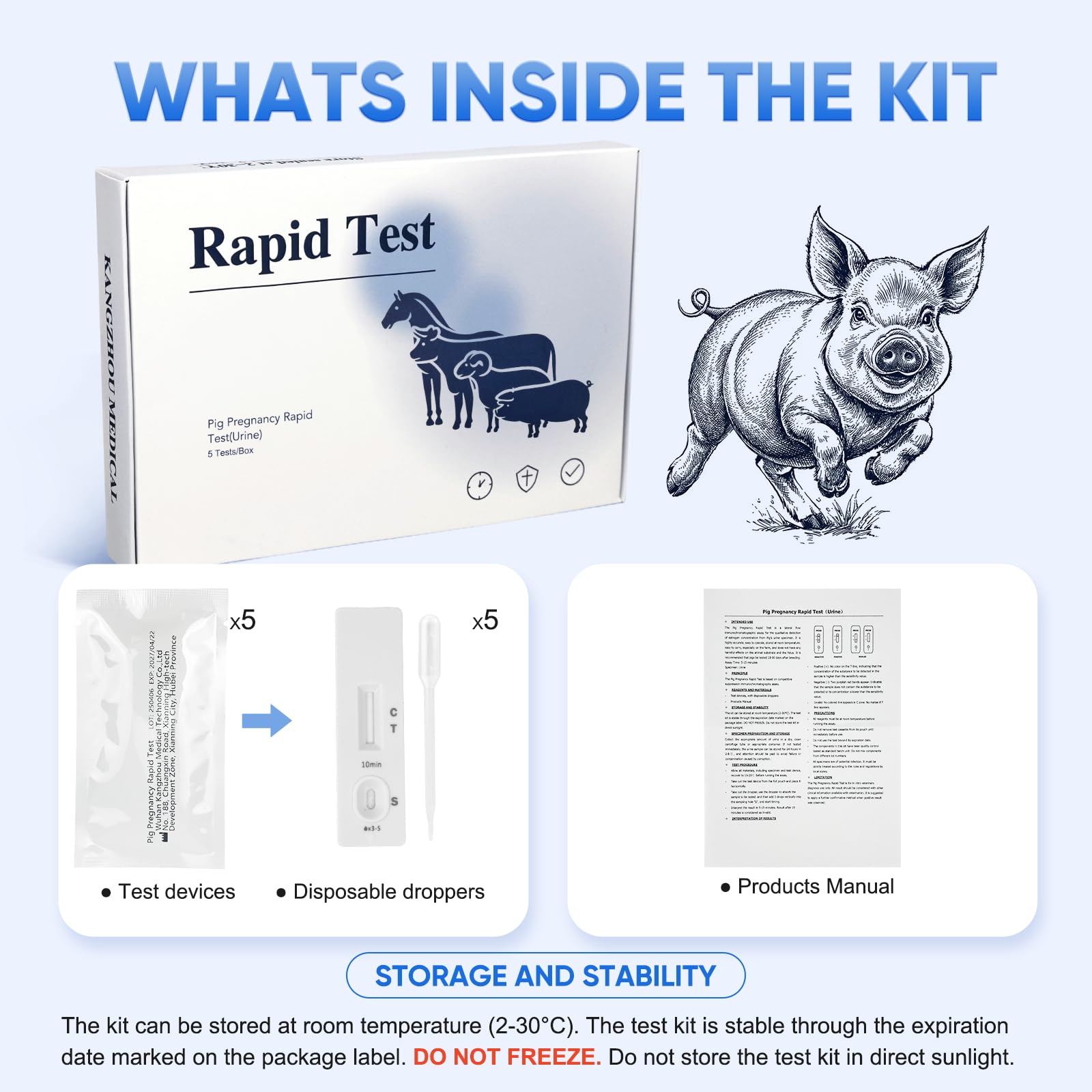 PawsXfun kit on barn table with animals in background showing practical farm use