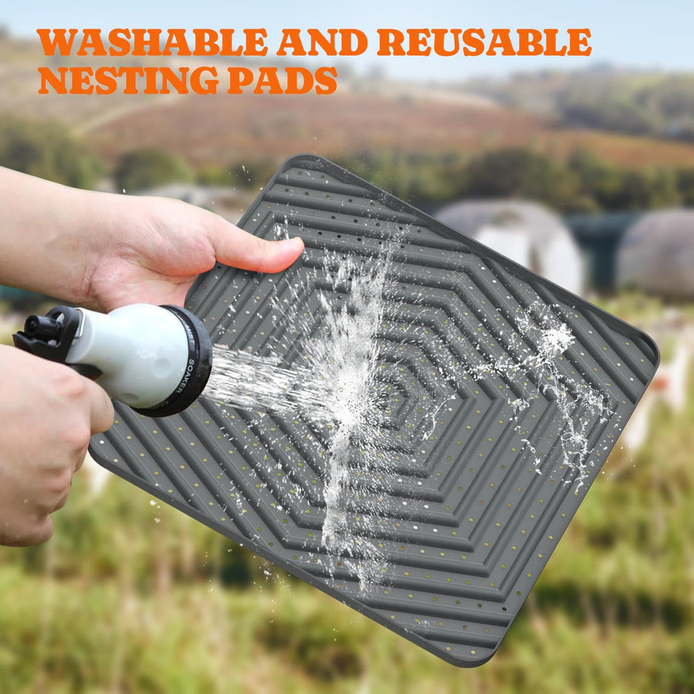Pawtners pad being washed under hose showing easy cleaning