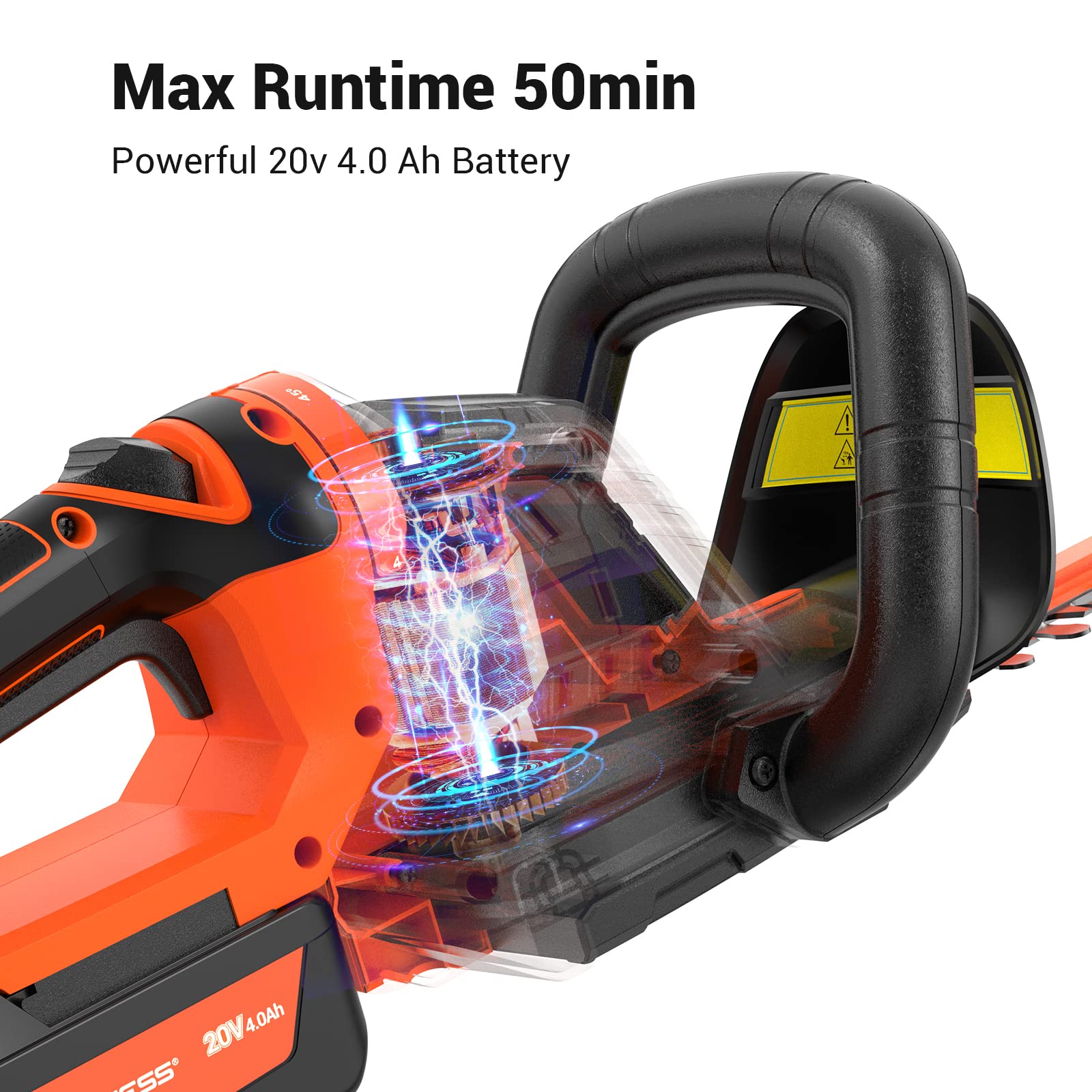 PAXCESS trimming hedge in garden, cordless-portable benefit