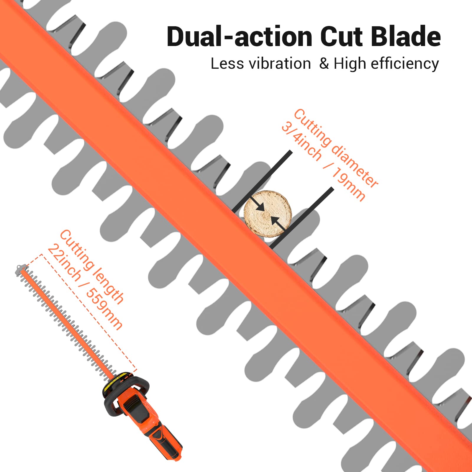 PAXCESS adjustable handle rotated, ergonomic-angle benefit