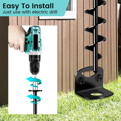 payivsve anchor being driven with drill adaptor, quick installation benefit