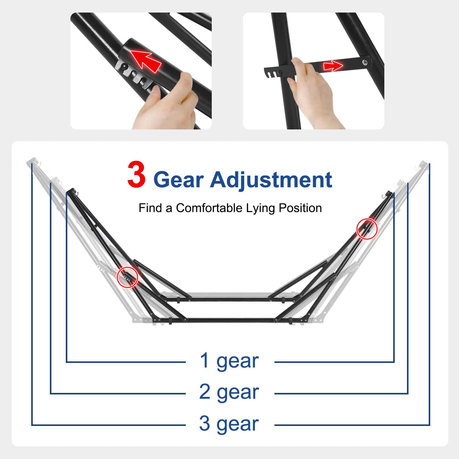 PayLessHere demonstration of three adjustment positions for customized comfort benefit