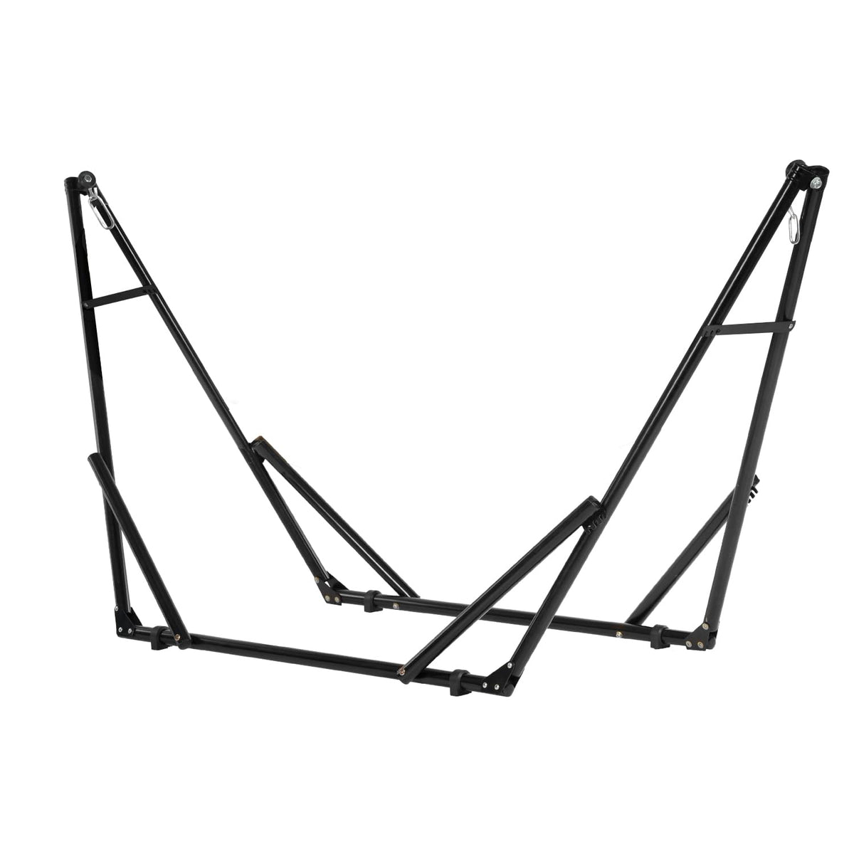 PayLessHere front view of hammock stand showing stable frame and benefit of portability