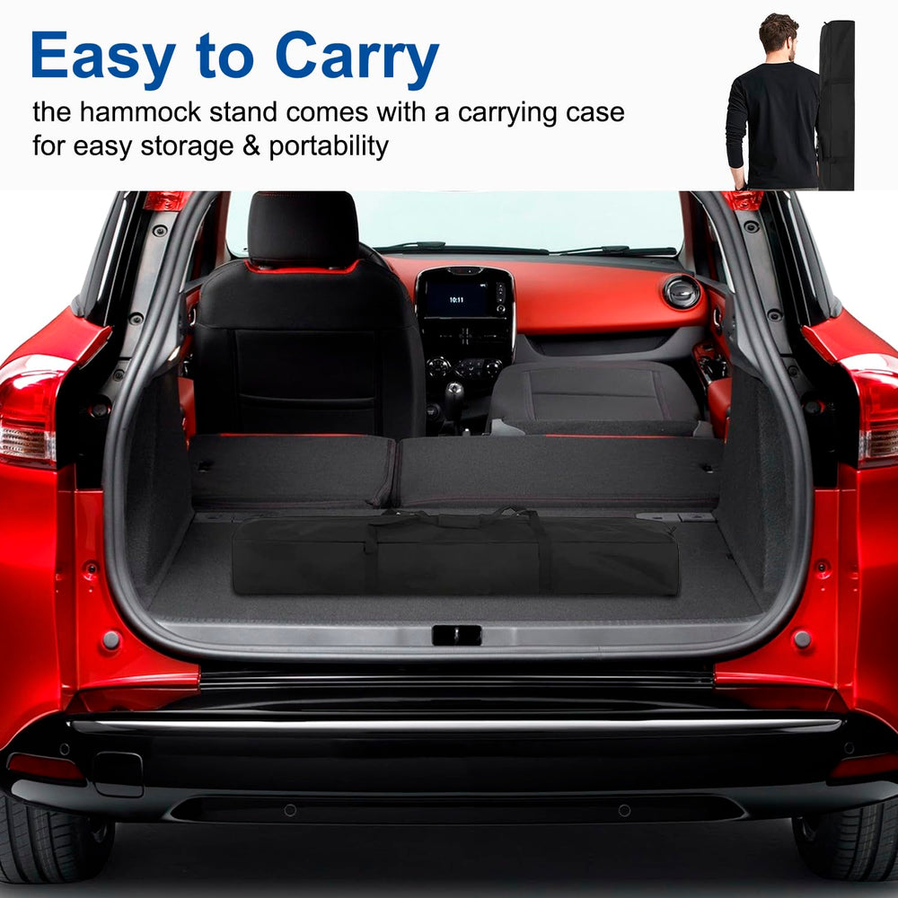 PayLessHere stand with person to show scale and 550 lb capacity benefit