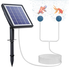 PChero solar aerator front view showing compact design and panel