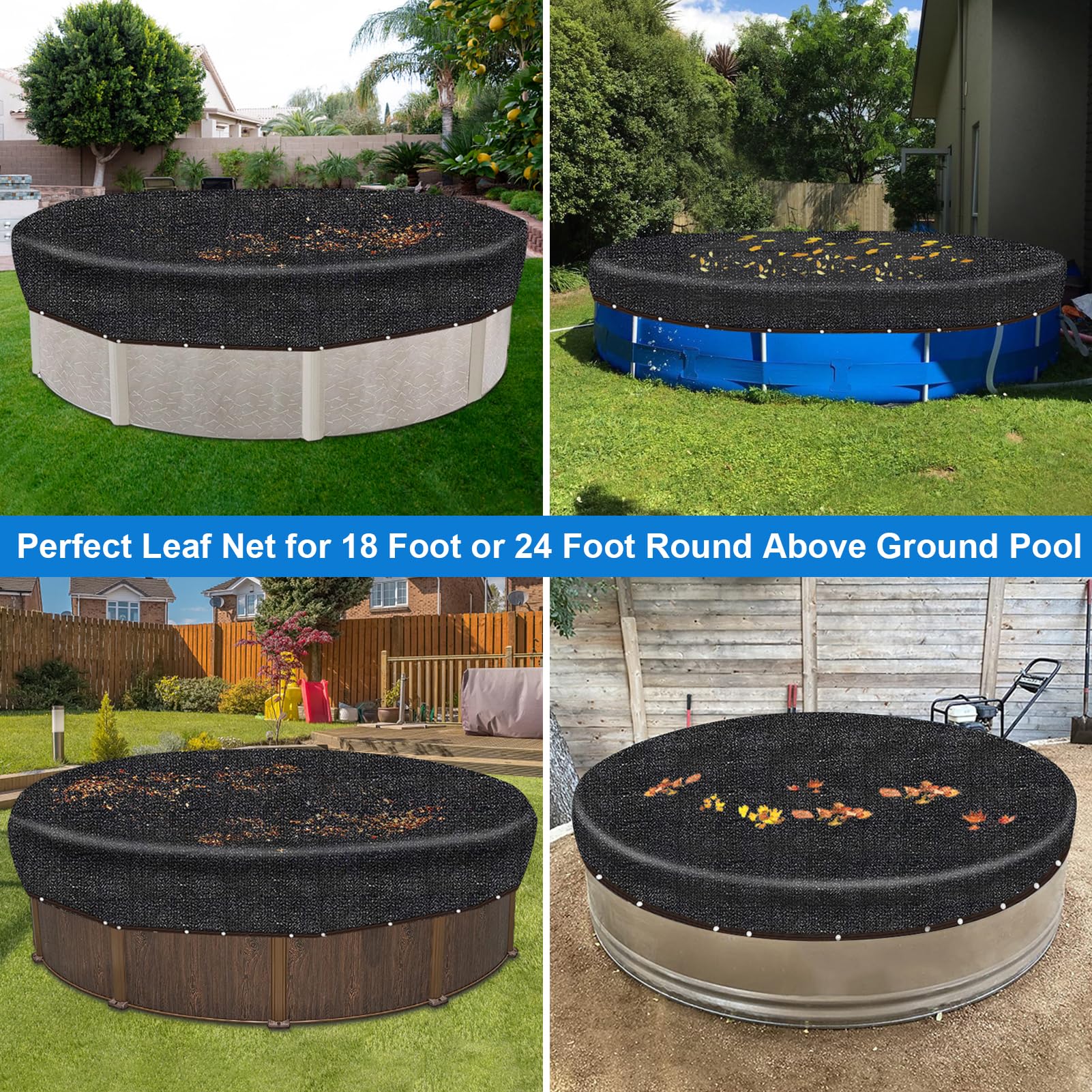 pdpdoc backyard scene with net on pool highlighting neat, low-maintenance yard