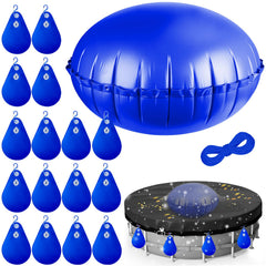 pdpdoc inflatable pillow front view showing durable PVC protecting pool