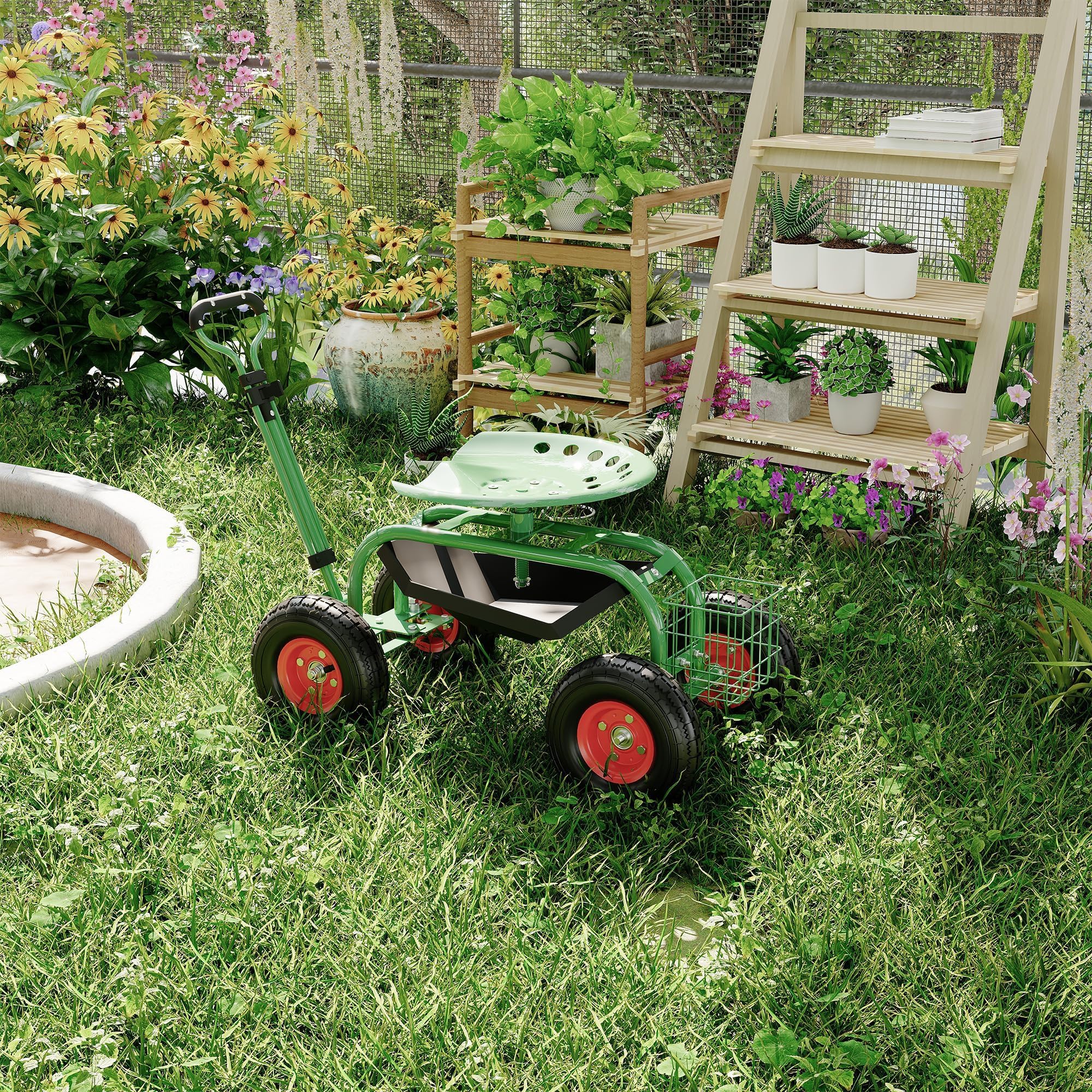 PeacefulHues size comparison with hand tools showing compact footprint