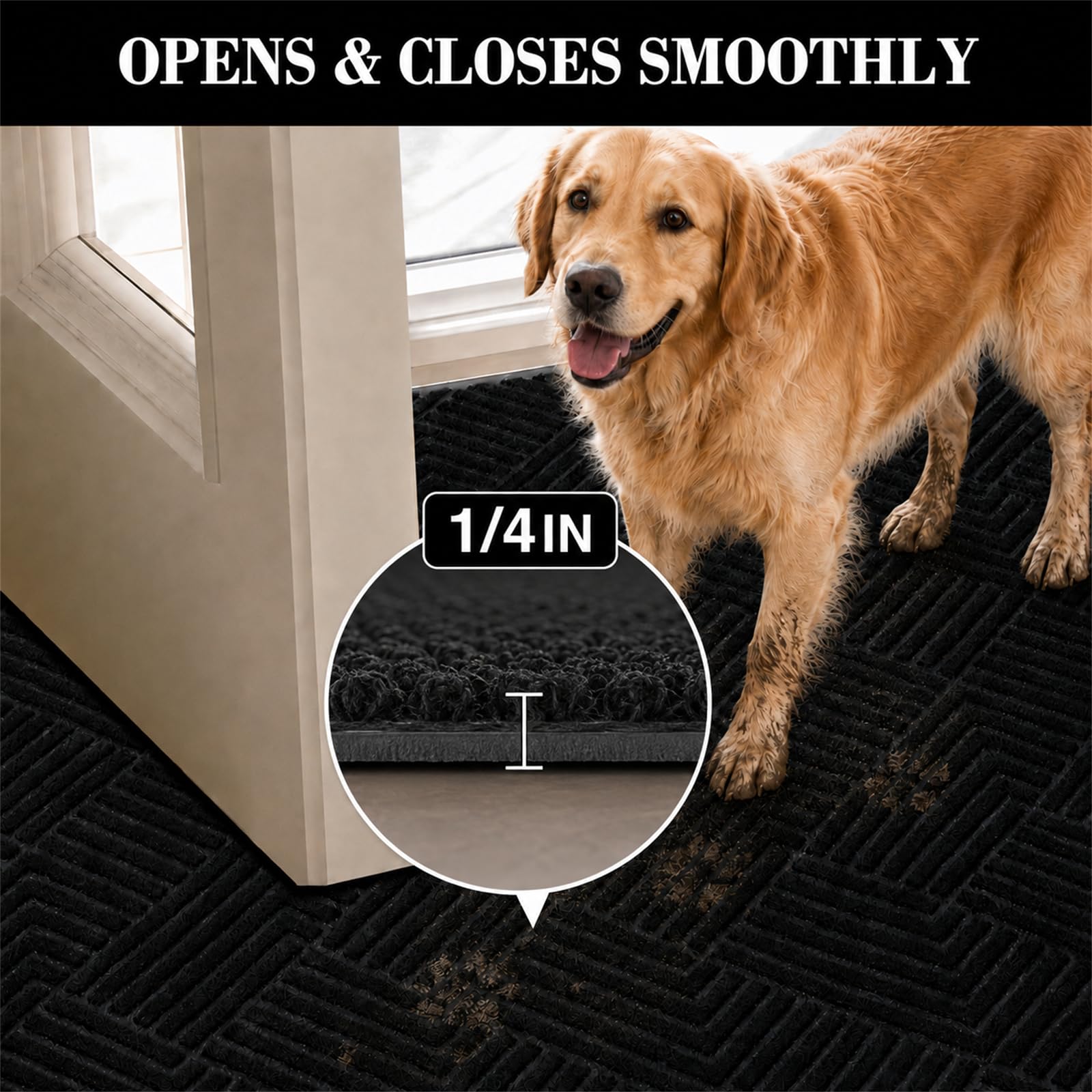 PEADEEAS runner installed in hallway protecting floors from debris