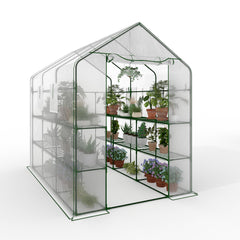 PeakPursuit front view showing walk-in greenhouse and organized benefit