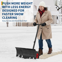 PeakPursuit adjustable handle set to one of five positions demonstrating ergonomic height for less strain