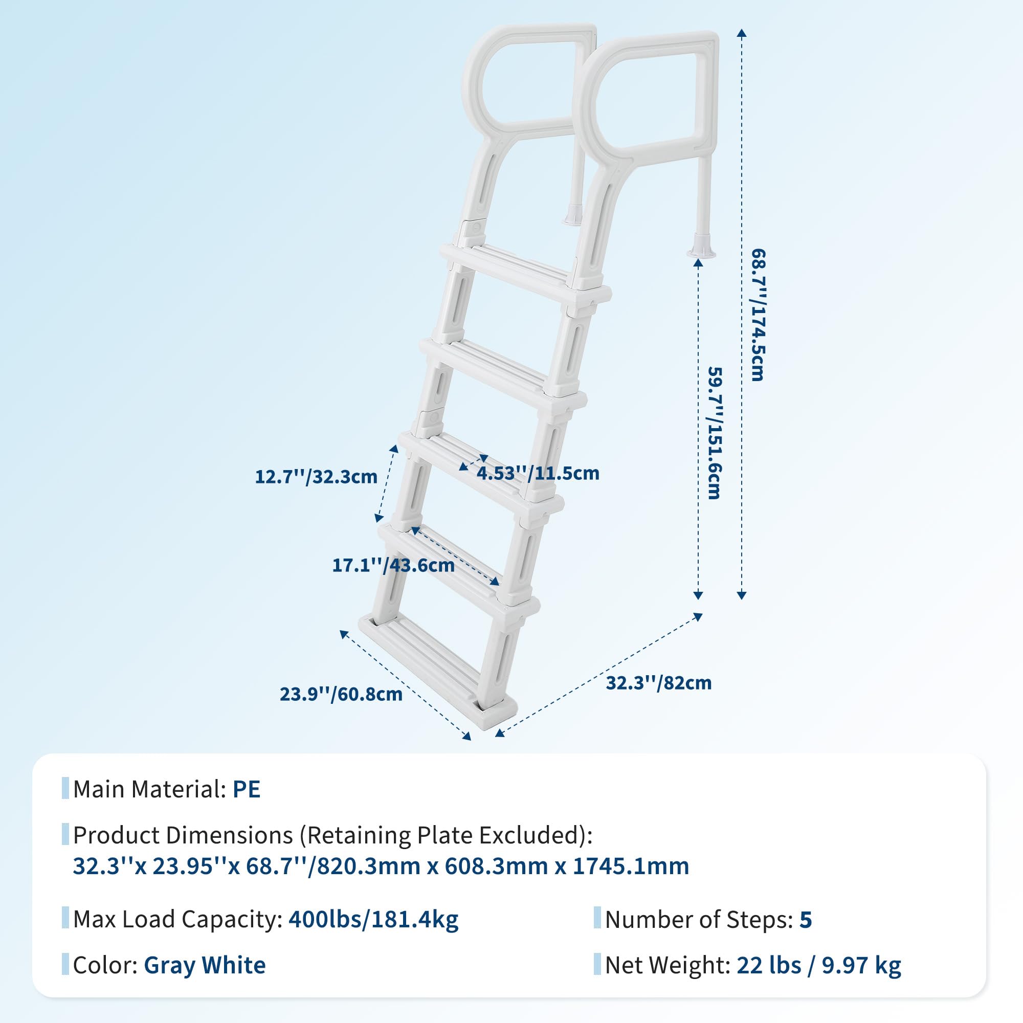 PeakPursuit ergonomic rounded handrails detail for comfortable secure grip