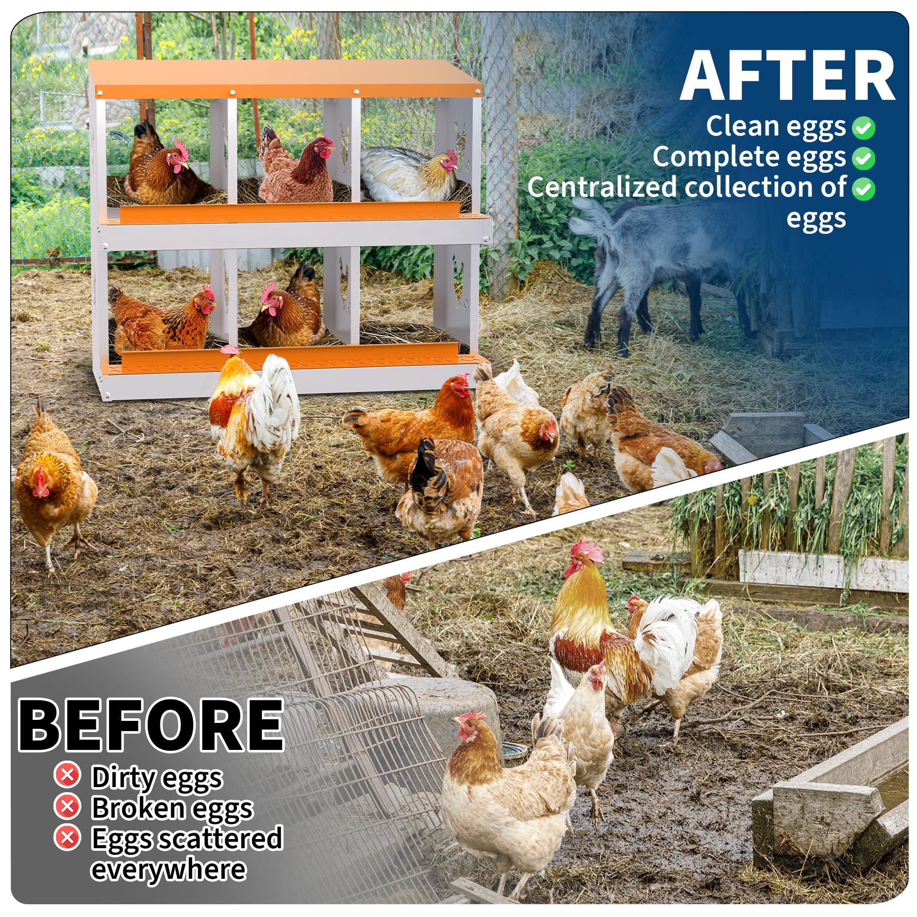 PeakPursuit interior compartment with bedding showing hen comfort and spacious nest area