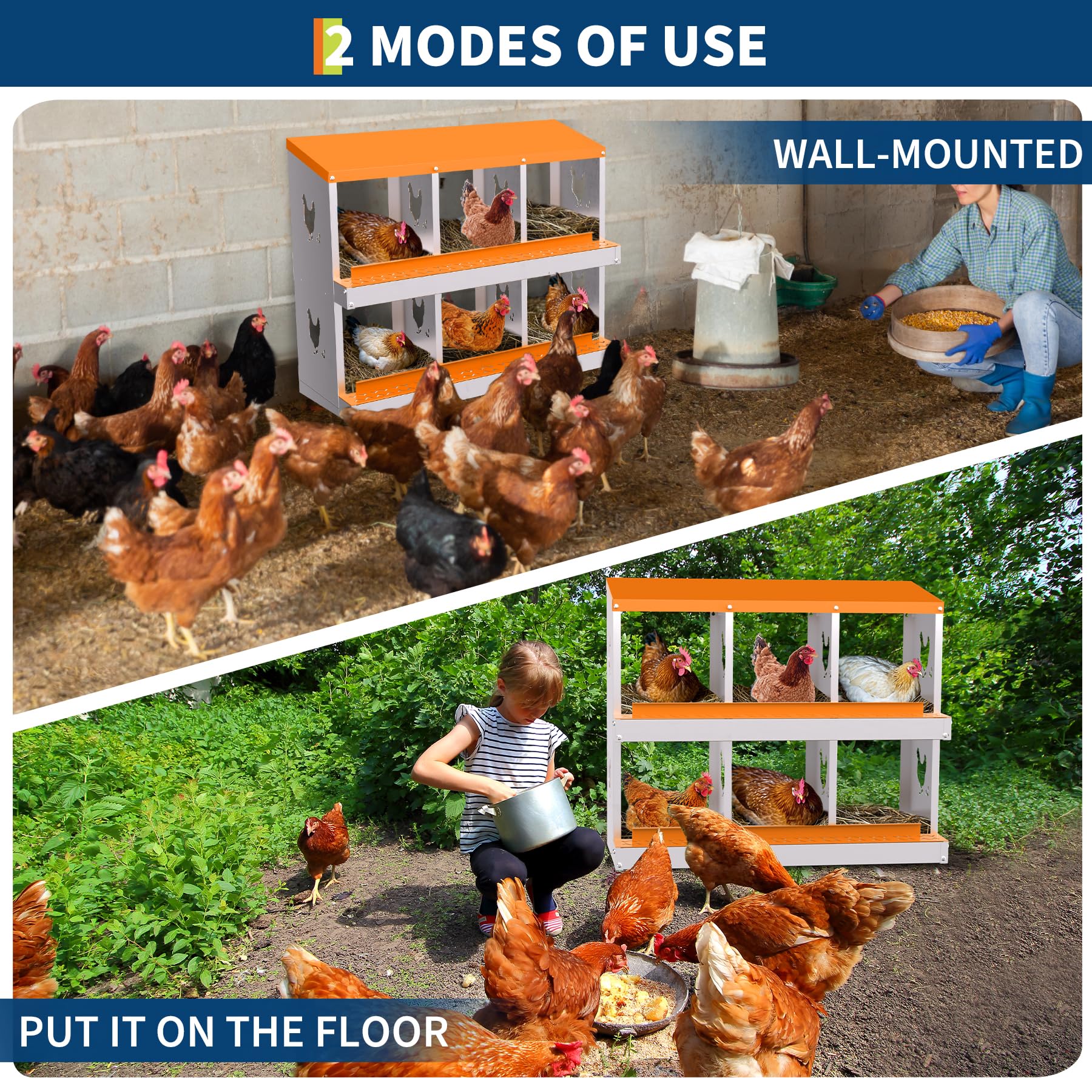 PeakPursuit wall-mounted in coop lifestyle setting boosting accessibility and organized egg storage