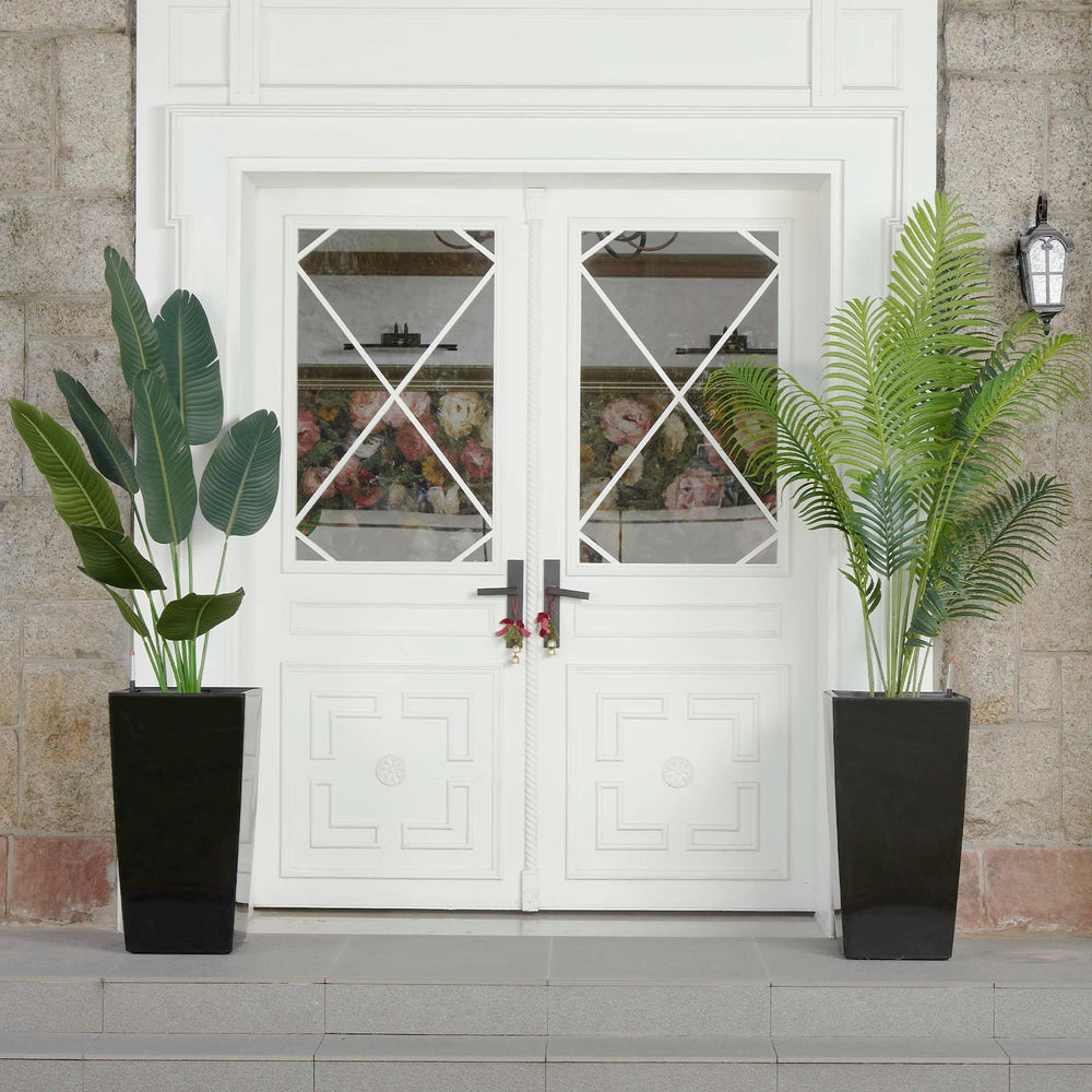PeakPursuit size comparison next to chair showing 30-inch height for tall plants