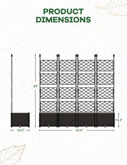 PeakPursuit trellis close-up highlighting sturdy metal grid and plant support