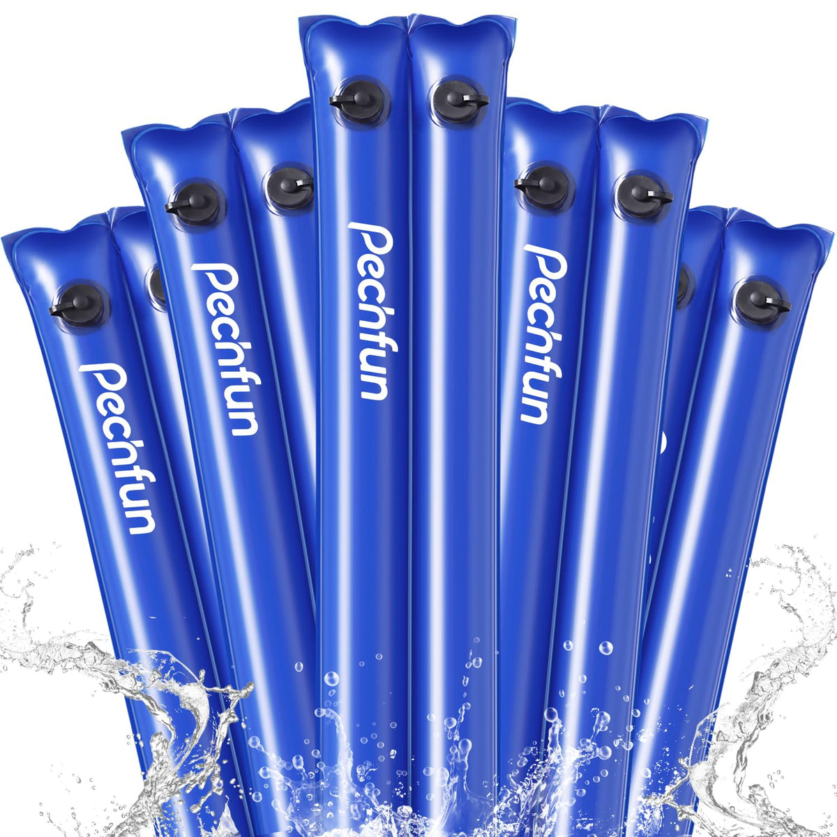 Pechfun front view of full 8.5 ft water tube showing secure pool cover benefit