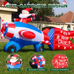 Pechfun night view with LEDs illuminating inflatable for high visibility