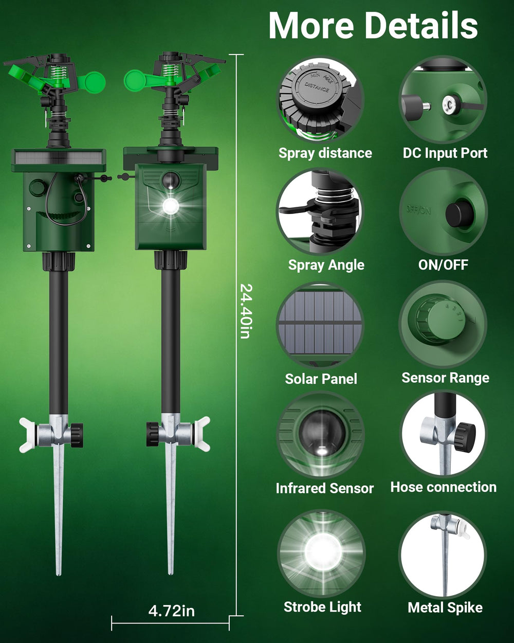 Peepst dual pack showing two units side-by-side for broader yard coverage