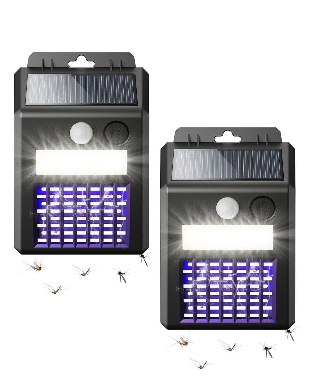 Peepst front view showing lamp and UV light, keeps patio insect-free
