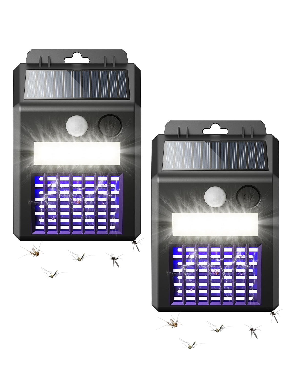 Peepst front view showing lamp and UV light, keeps patio insect-free