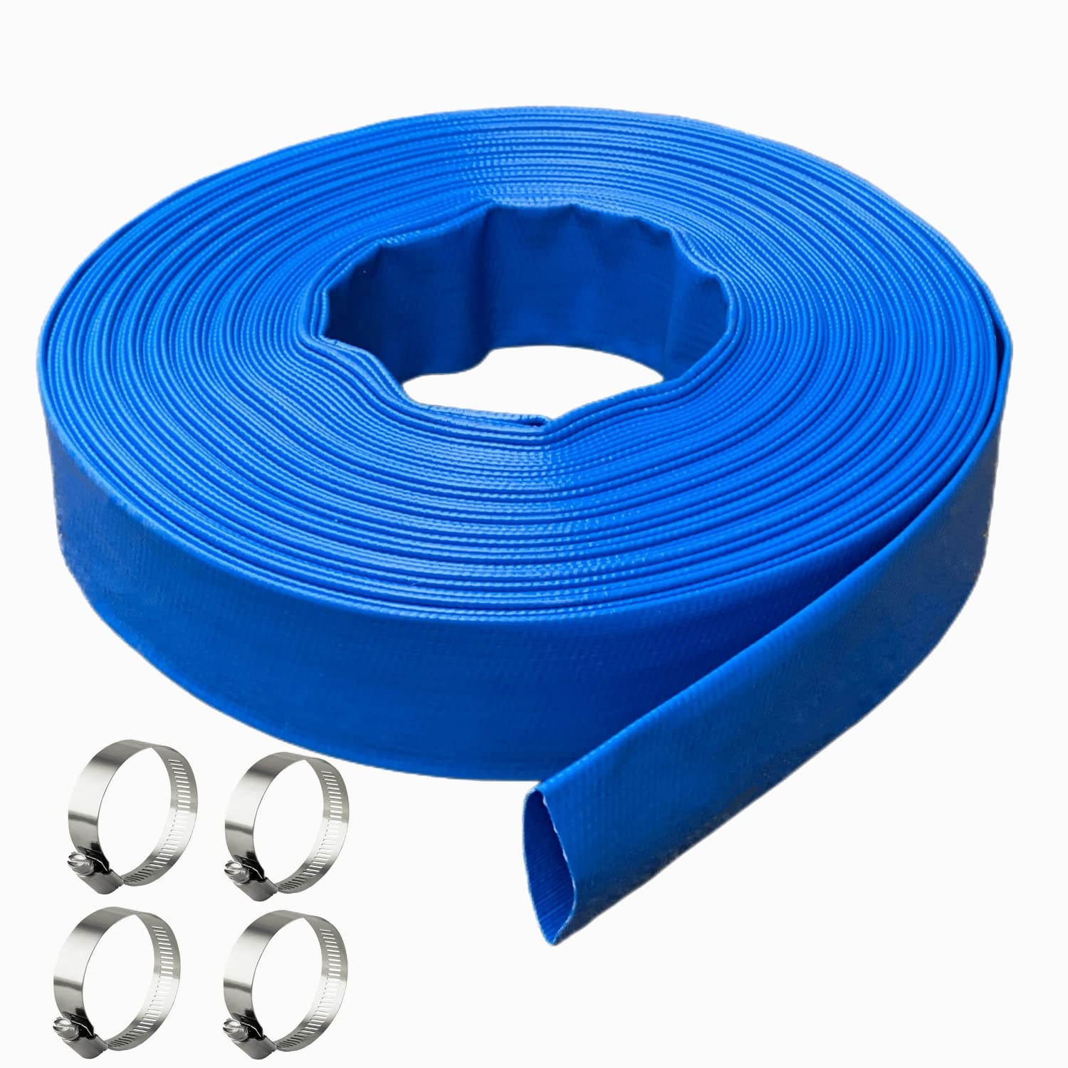 PEISONGFEI front view of 1in x 100ft hose showing durable packaging and length benefit