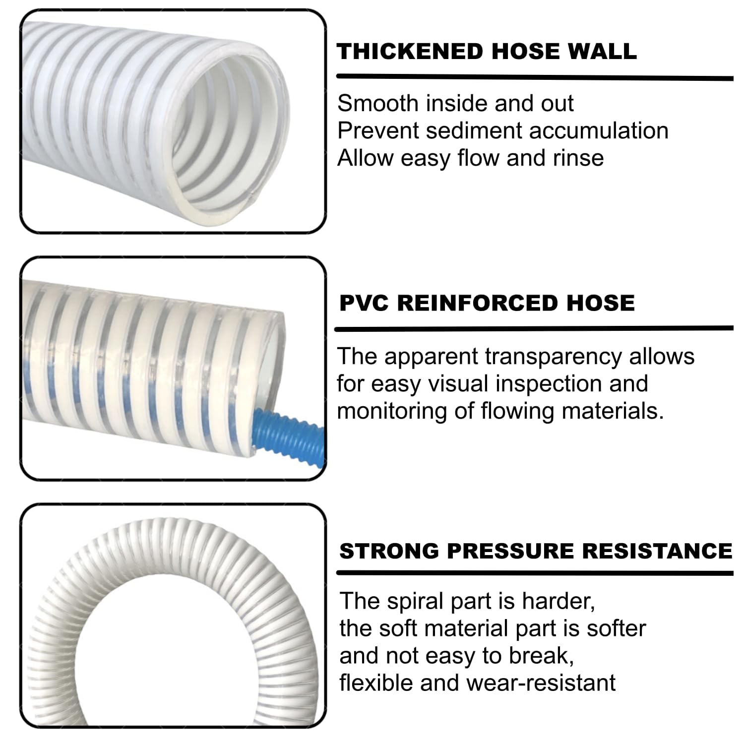 PEISONGFEI hose cut to length showing easy customization for exact plumbing fit