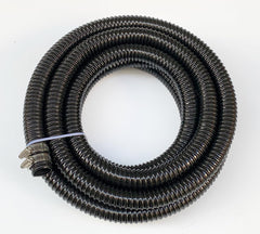 PEISONGFEI front view of 1-inch corrugated pond hose showing durable black tubing and length benefit