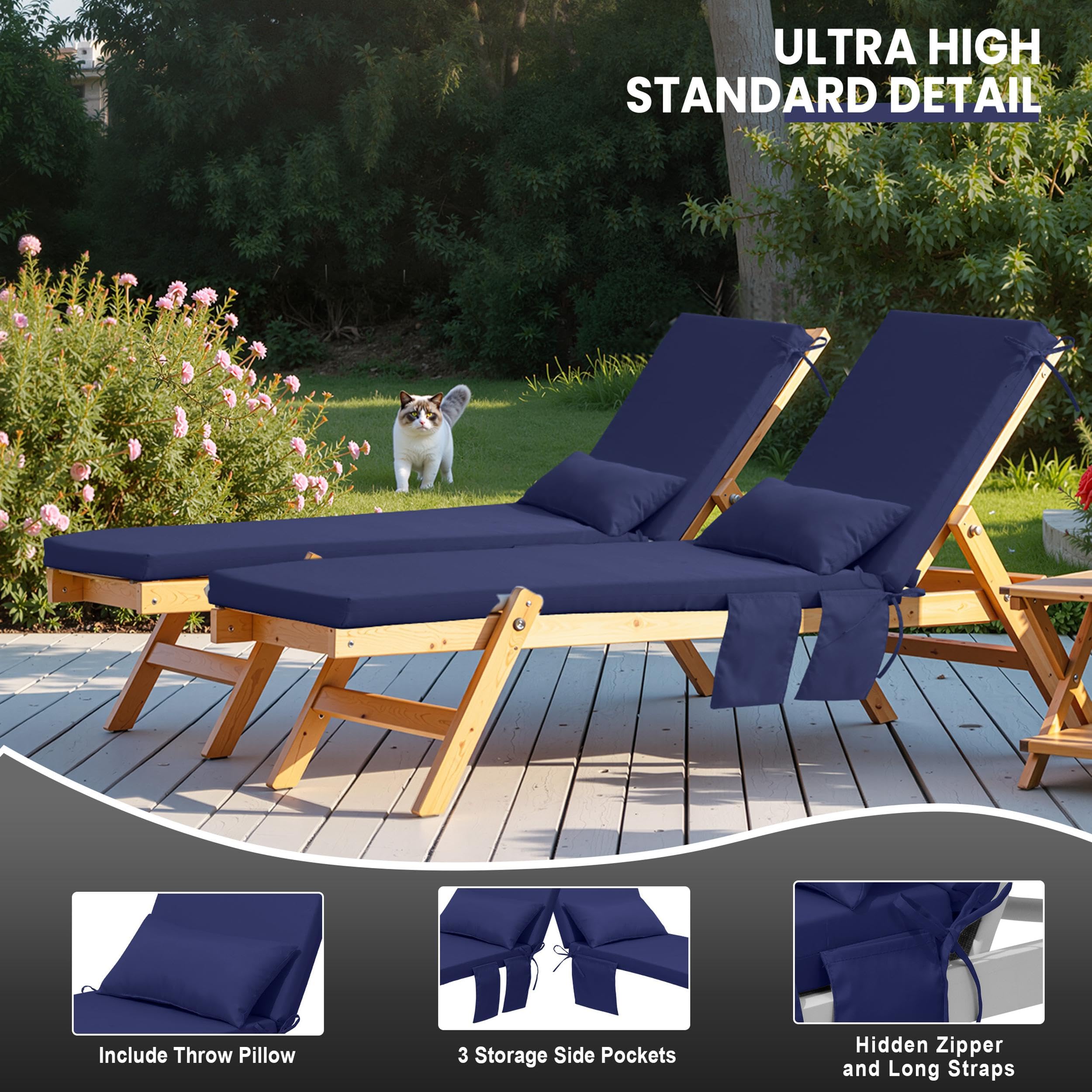 Pellebant cushion on chaise demonstrating 72x21 inch scale for proper sizing benefit