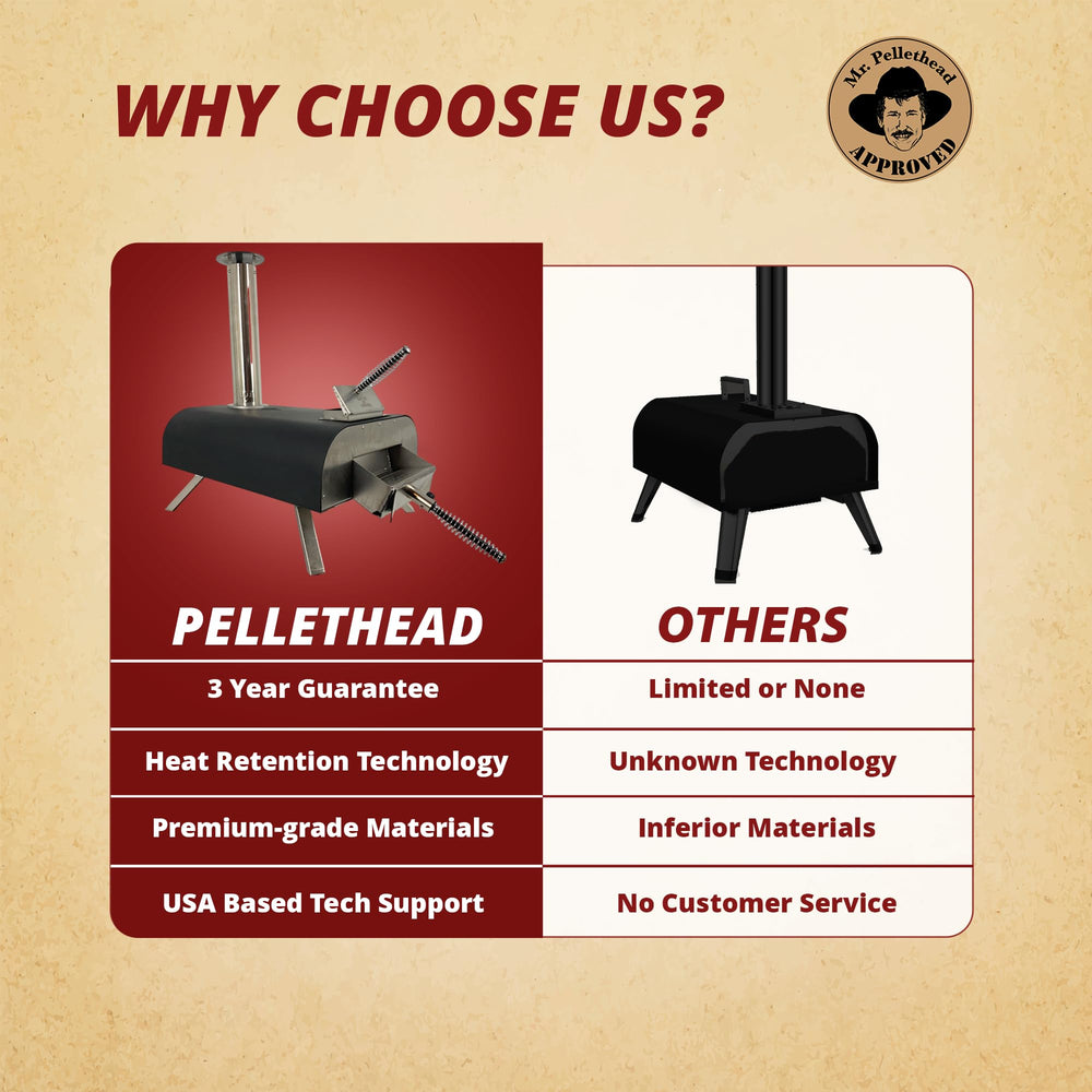 Pellethead assembled unit with accessories demonstrating tool-free setup