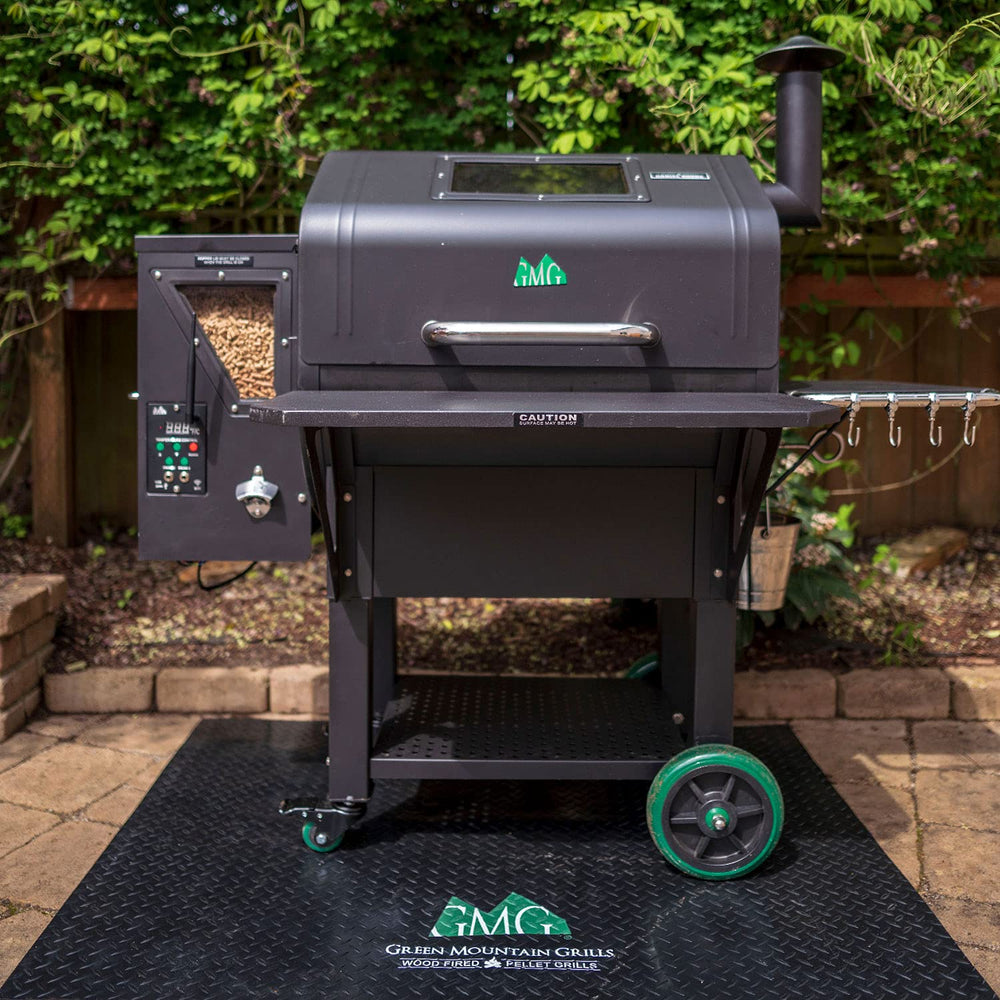 Pellethead GMG-4111 beside chair illustrates size and scale for patio placement
