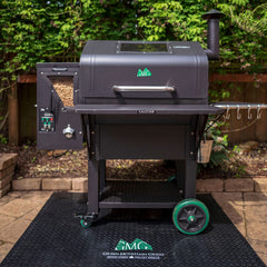 Pellethead GMG-4111 beside chair illustrates size and scale for patio placement