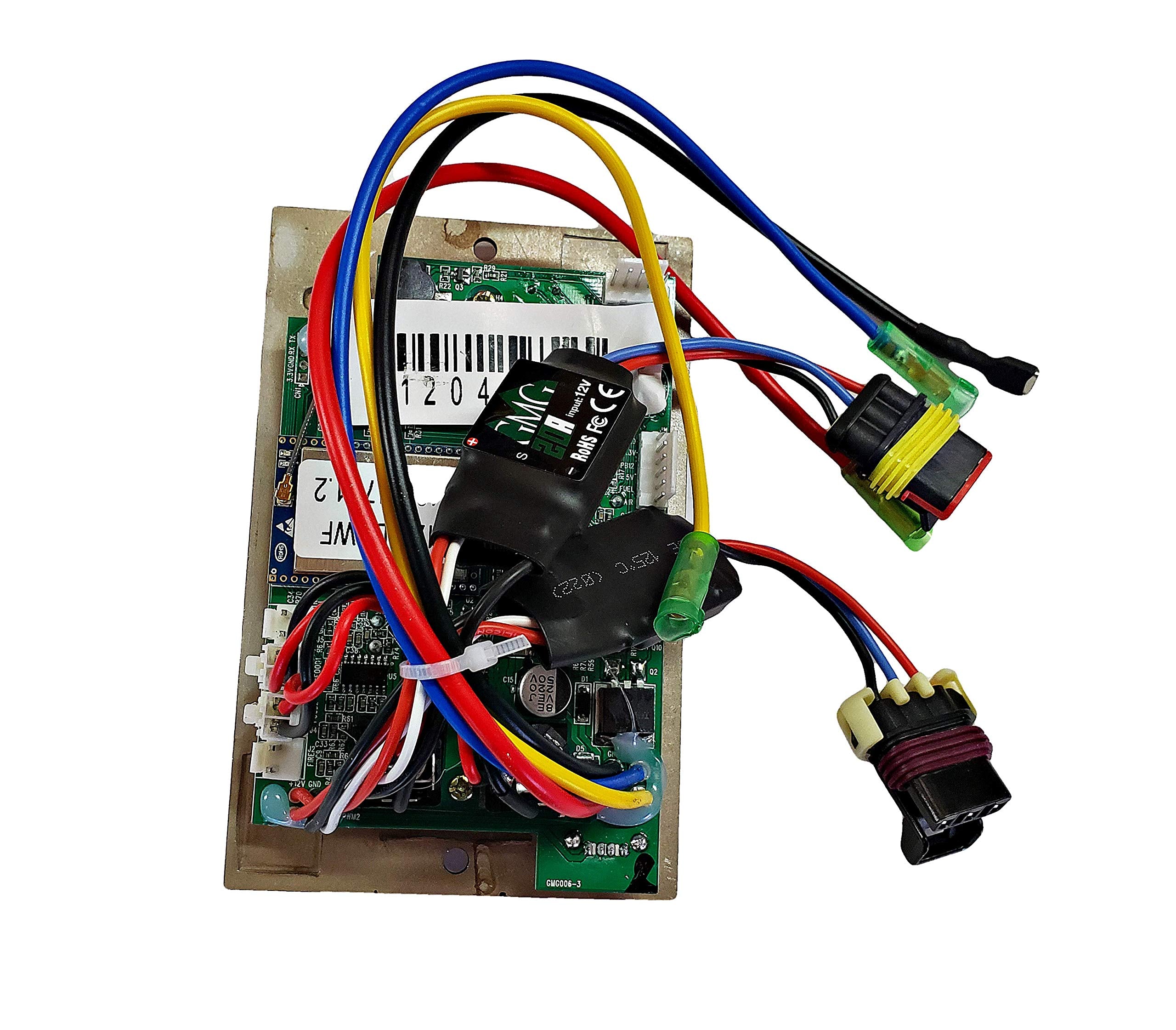 Pellethead Green Mountain Grills control board wiring close-up highlighting plug fit and easy replacement benefit