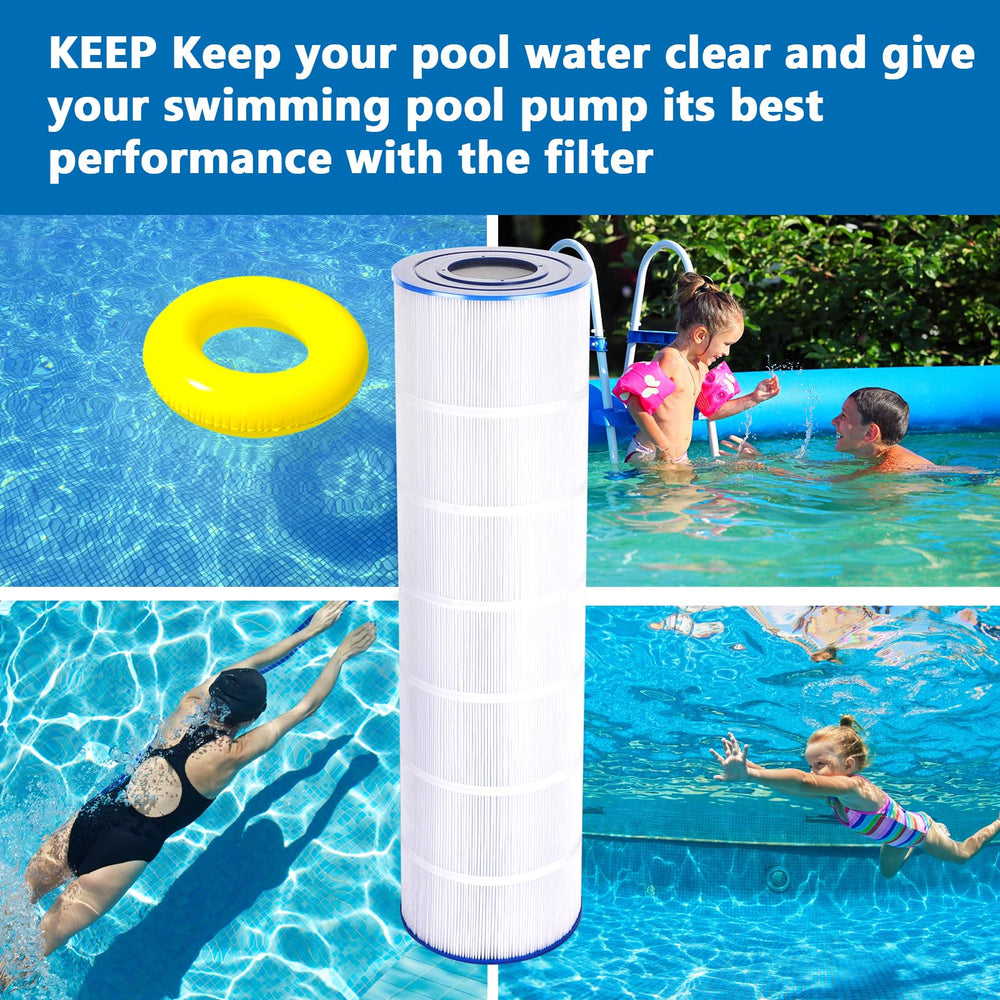 PELLUCID cartridge near pool ladder showing easy replacement benefit