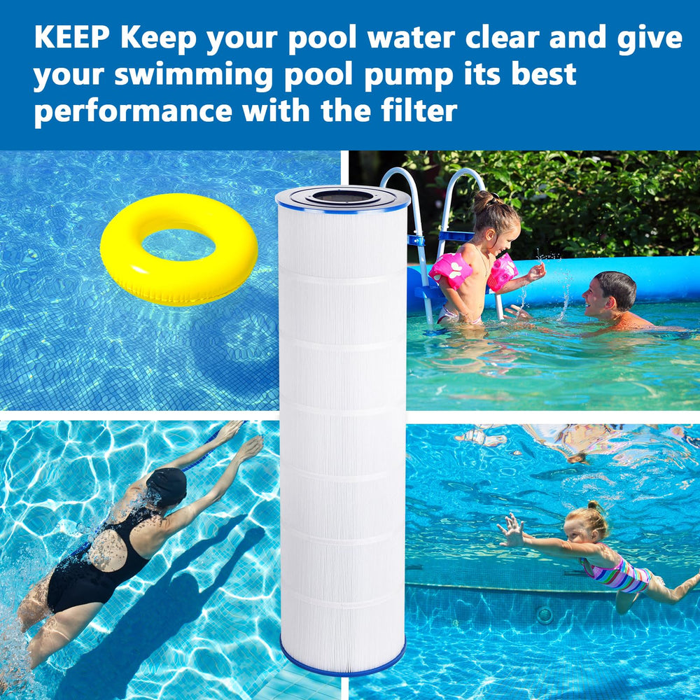 PELLUCID cartridge near pool illustrating clearer water benefit