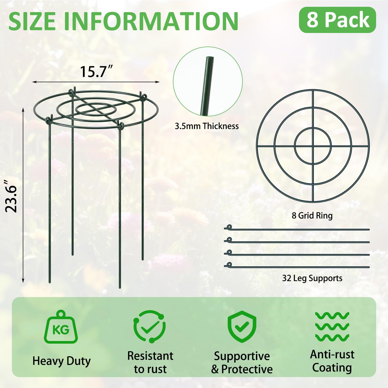 Pelopy assembled in garden setting supporting peonies and improving posture