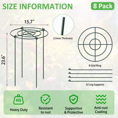 Pelopy assembled in garden setting supporting peonies and improving posture