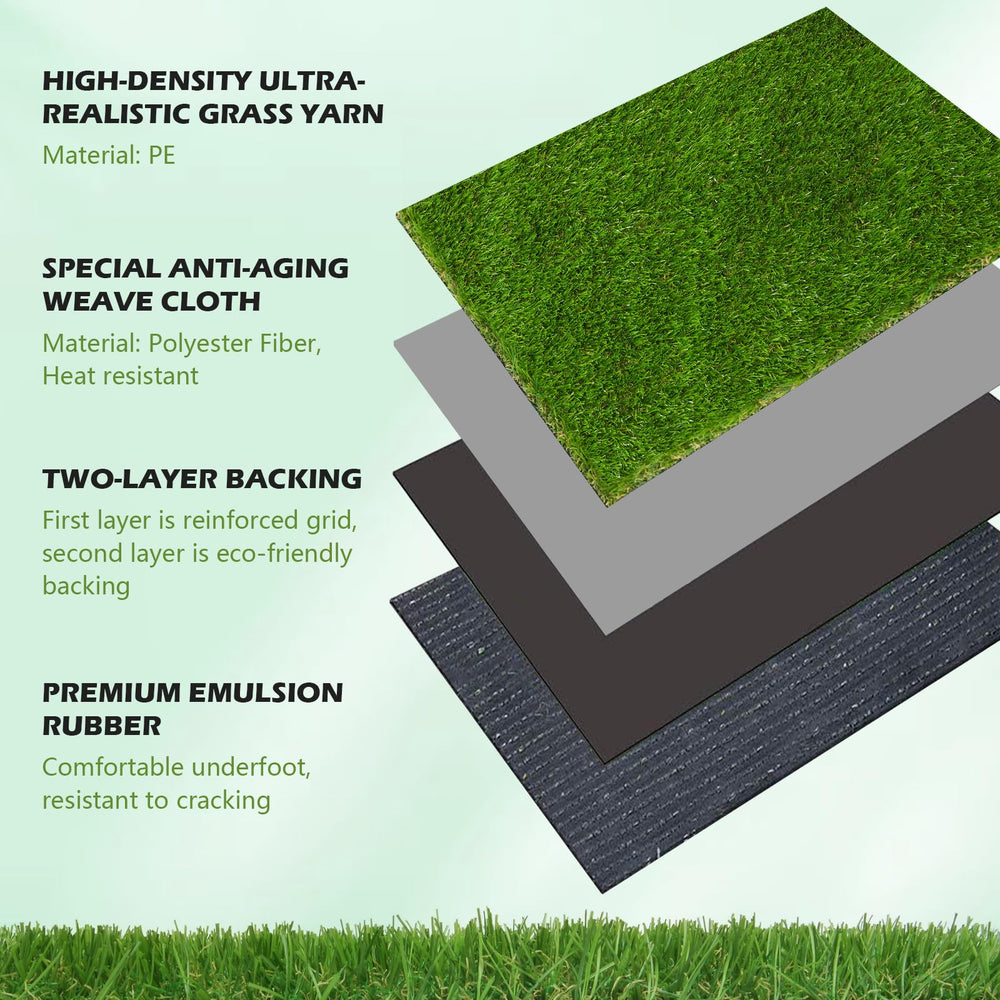 PENFHF turf beside ruler for scale showing accurate 4x6 ft size