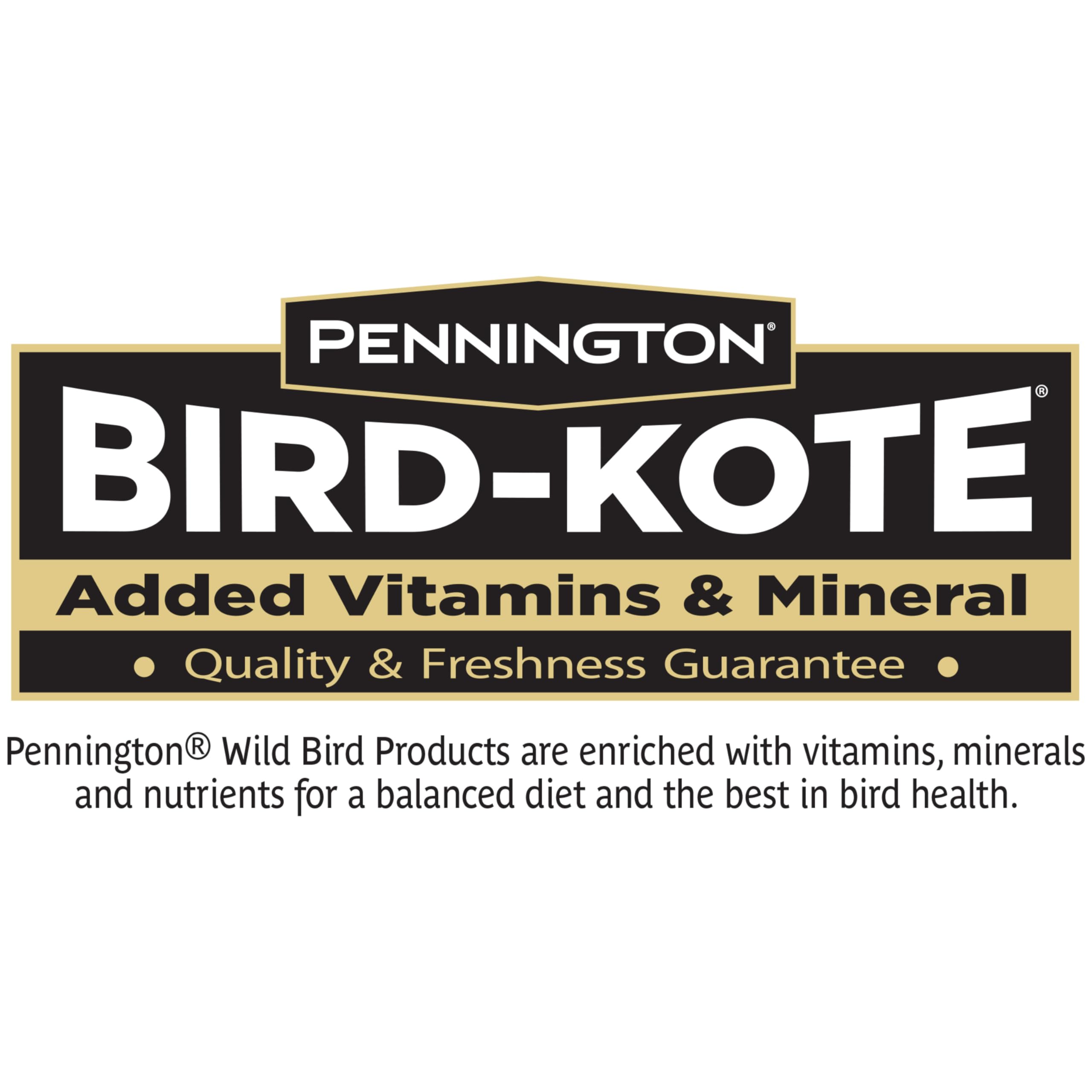 Pennington sunflower chips poured into tray feeder demonstrating easy filling