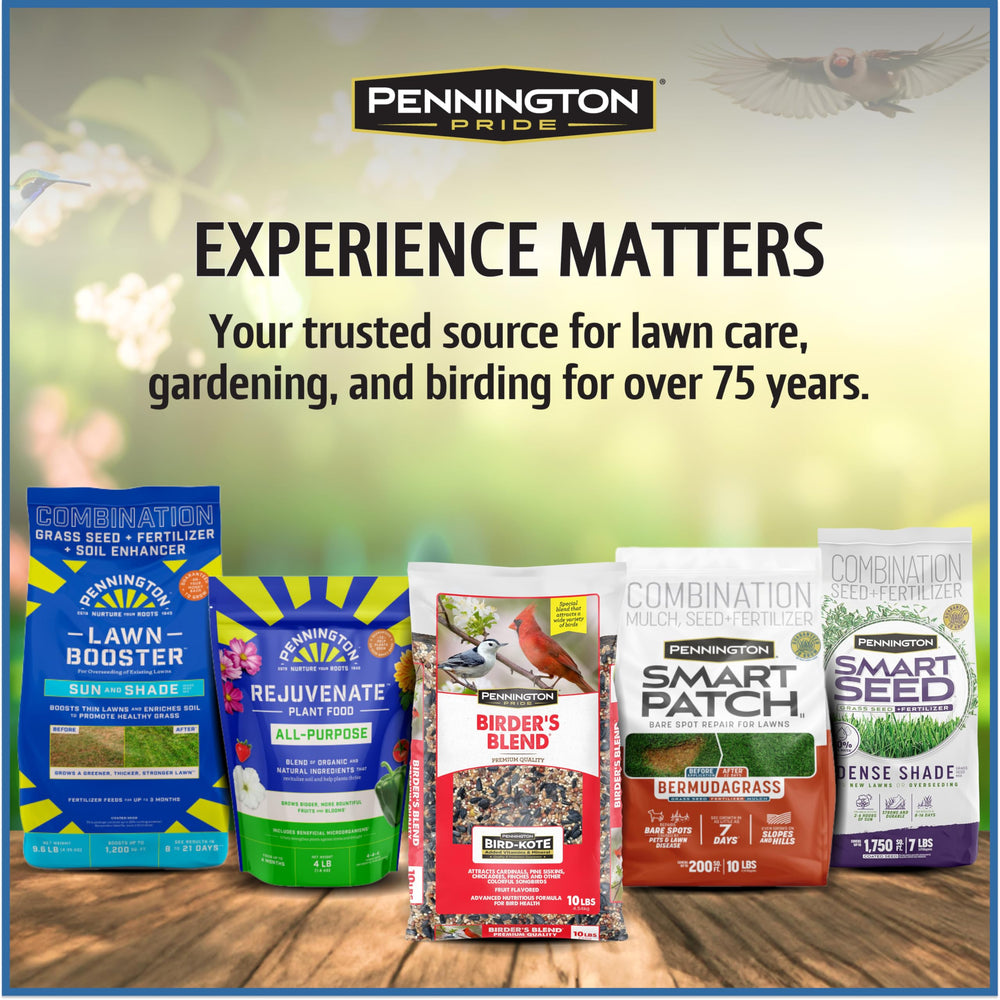 Hand holding Pennington bucket to show 22.5-lb size and portability