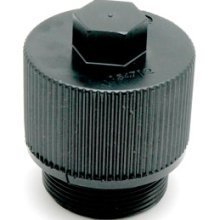 Pentair drain plug cap installed on filter demonstrating leak prevention