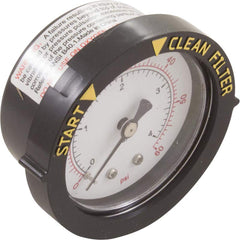 Pentair 190059 front view pressure gauge showing clear dial and improved monitoring