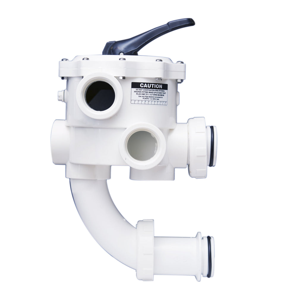 Pentair valve front view showing threaded 2-inch ports and durable PVC construction