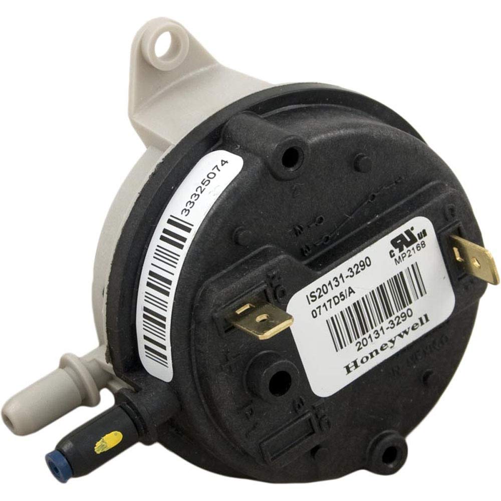Pentair air flow switch front view showing housing and sensor, ensures heater safety
