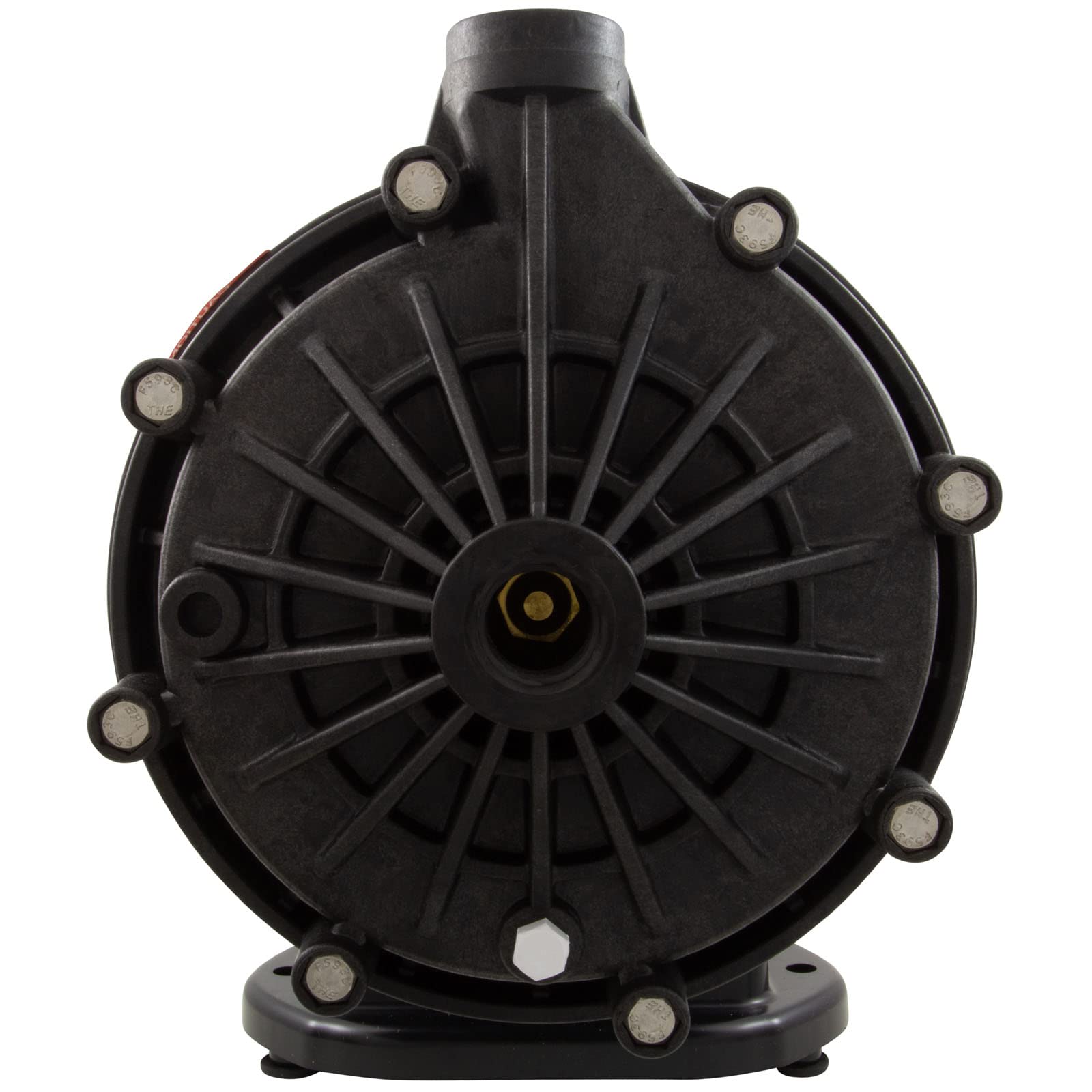 Pentair booster label specifications closeup showing model EC‑LA01N and performance details