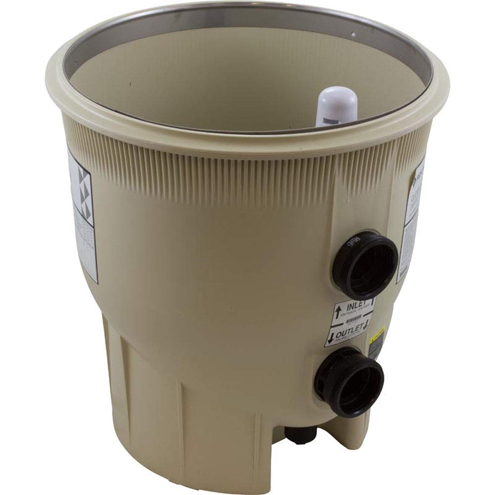 Pentair almond tank body front view showing durable housing and neutral finish