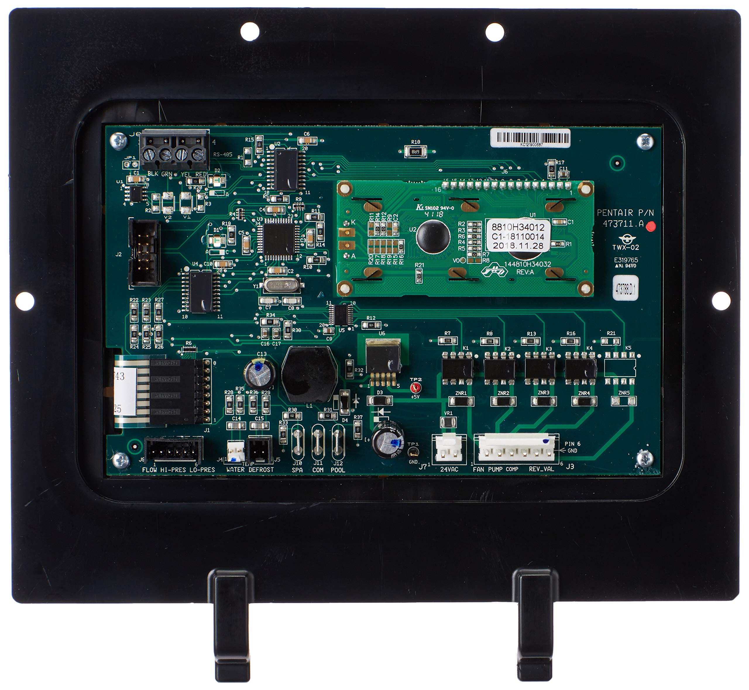 Pentair control board installed in heat pump demonstrating direct-fit ease and restored function