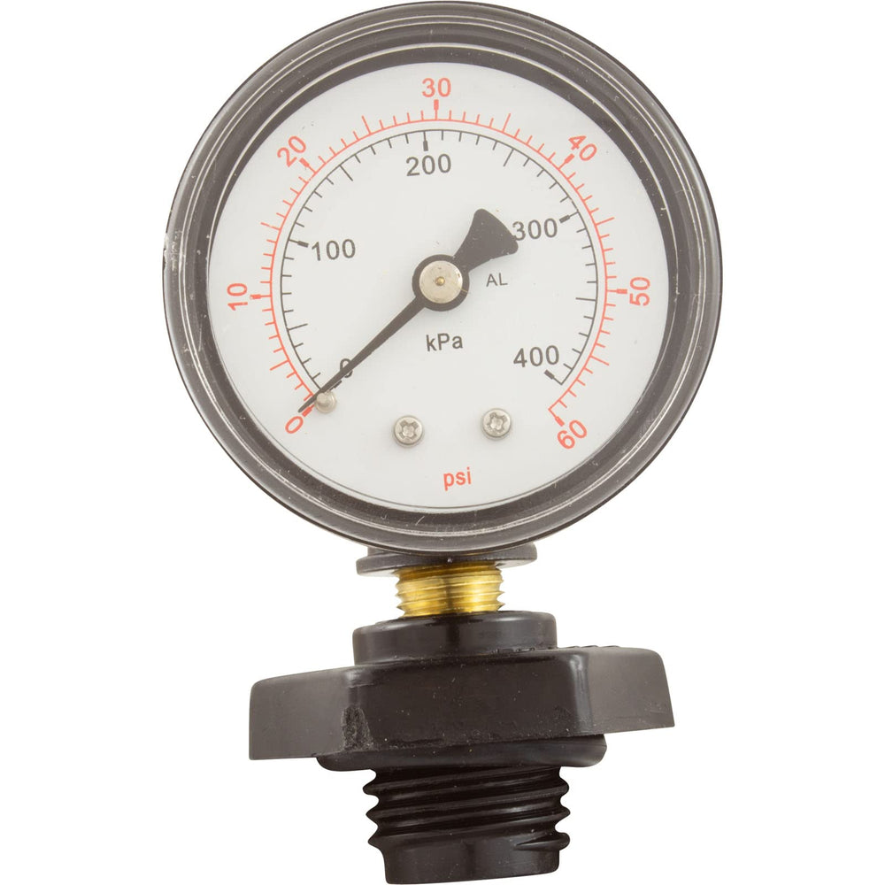 Pentair close-up of 0–60 psi dial for accurate pressure checks