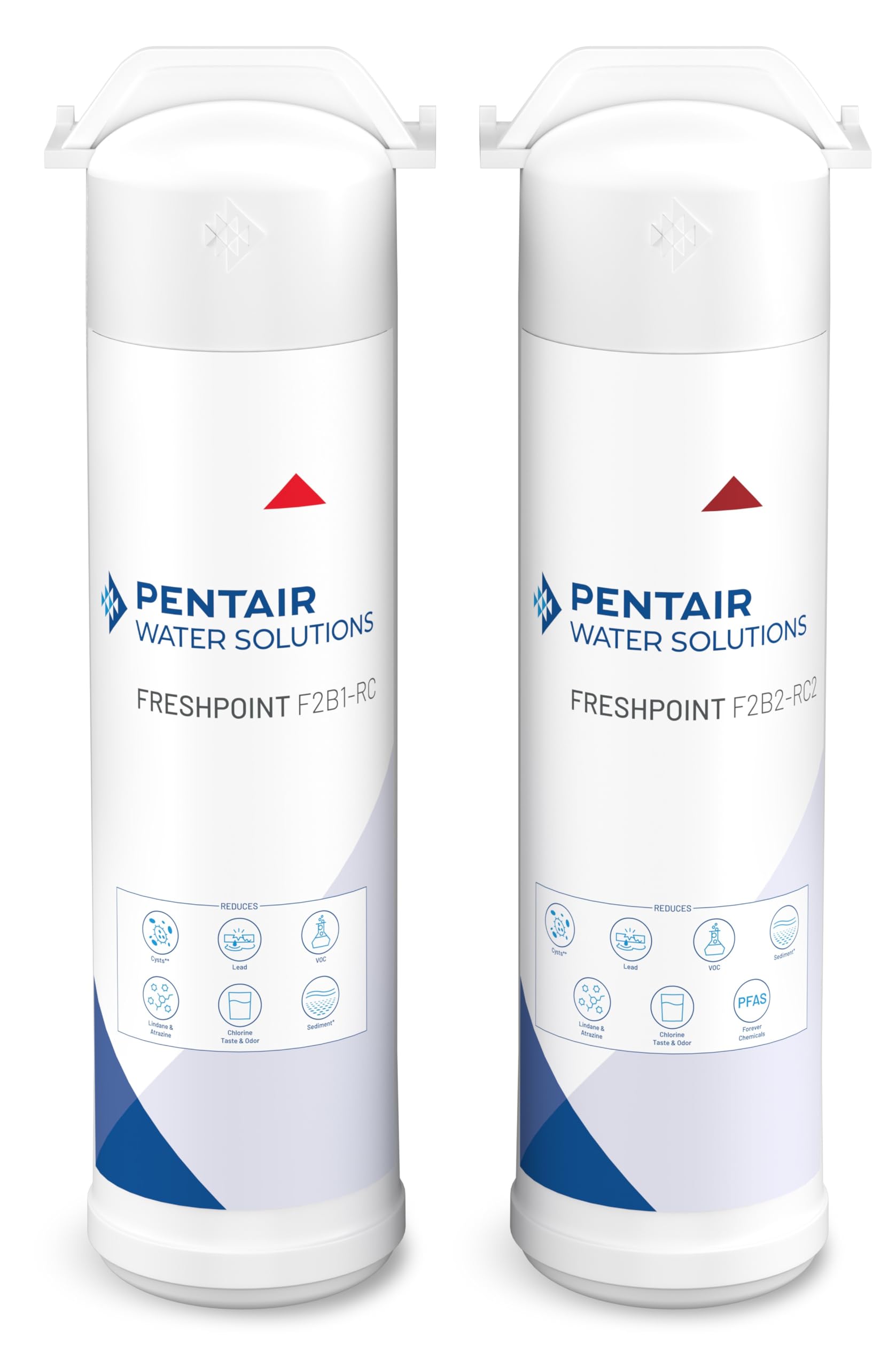 Pentair FreshPoint front view showing cartridges and quick click-in benefit